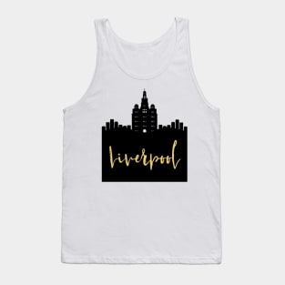 LIVERPOOL ENGLAND DESIGNER SILHOUETTE SKYLINE ART Tank Top